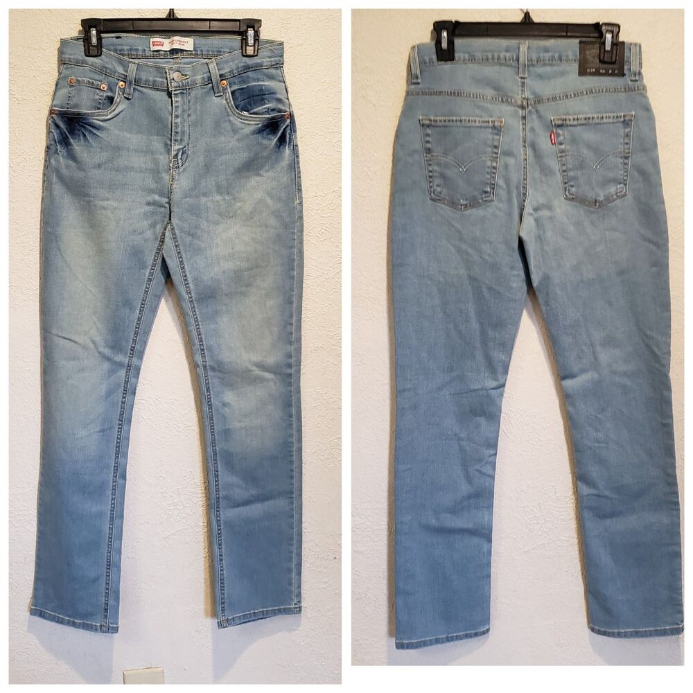 Levi's 511 Jeans Performance Slim Sz 18 Reg W29 L31 Light blue Wash